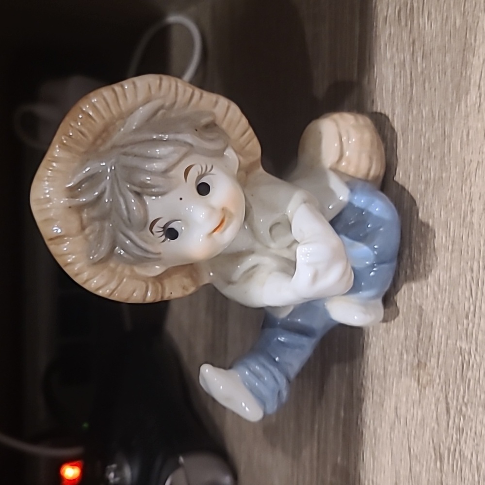 ❤️5/$25 Vintage porcelain farmer boy